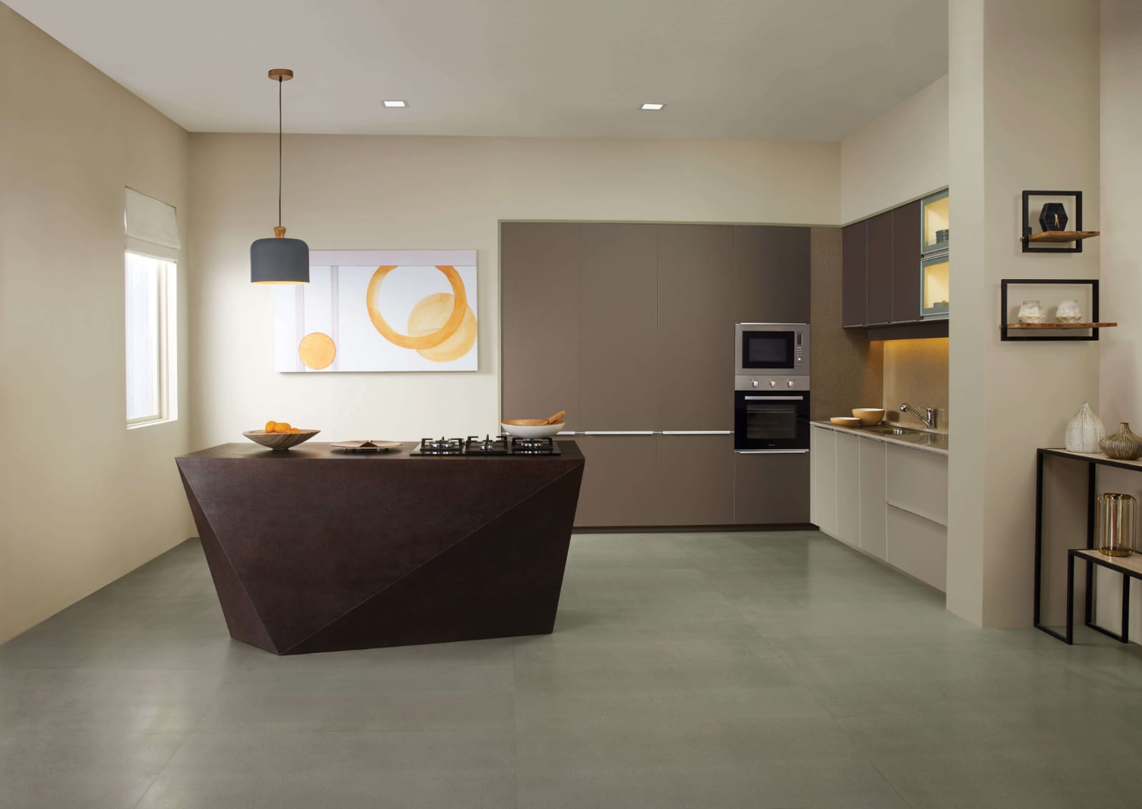 Modern L-Shaped Luxury Kitchen