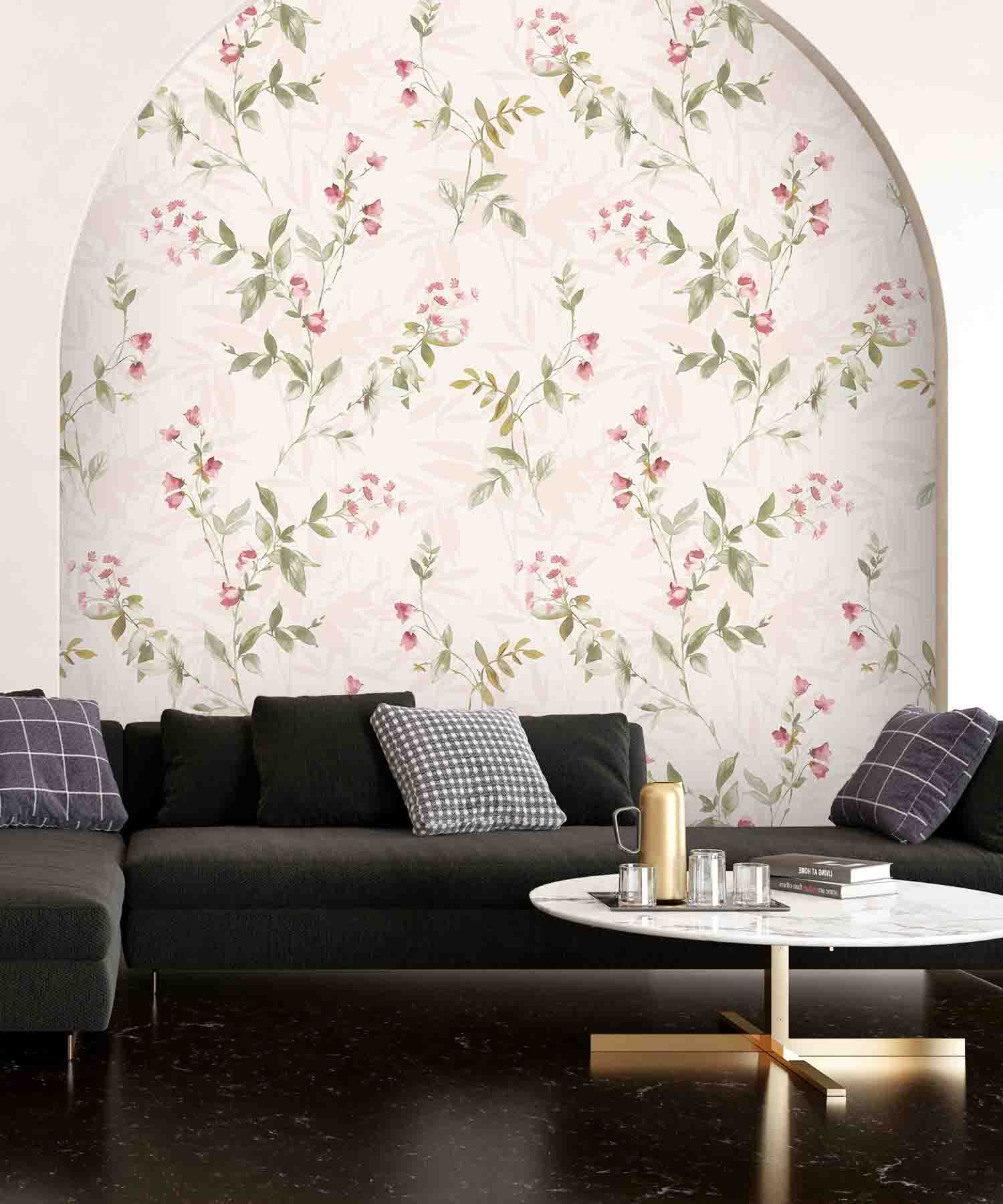 Modern Geometric Living Room Wall